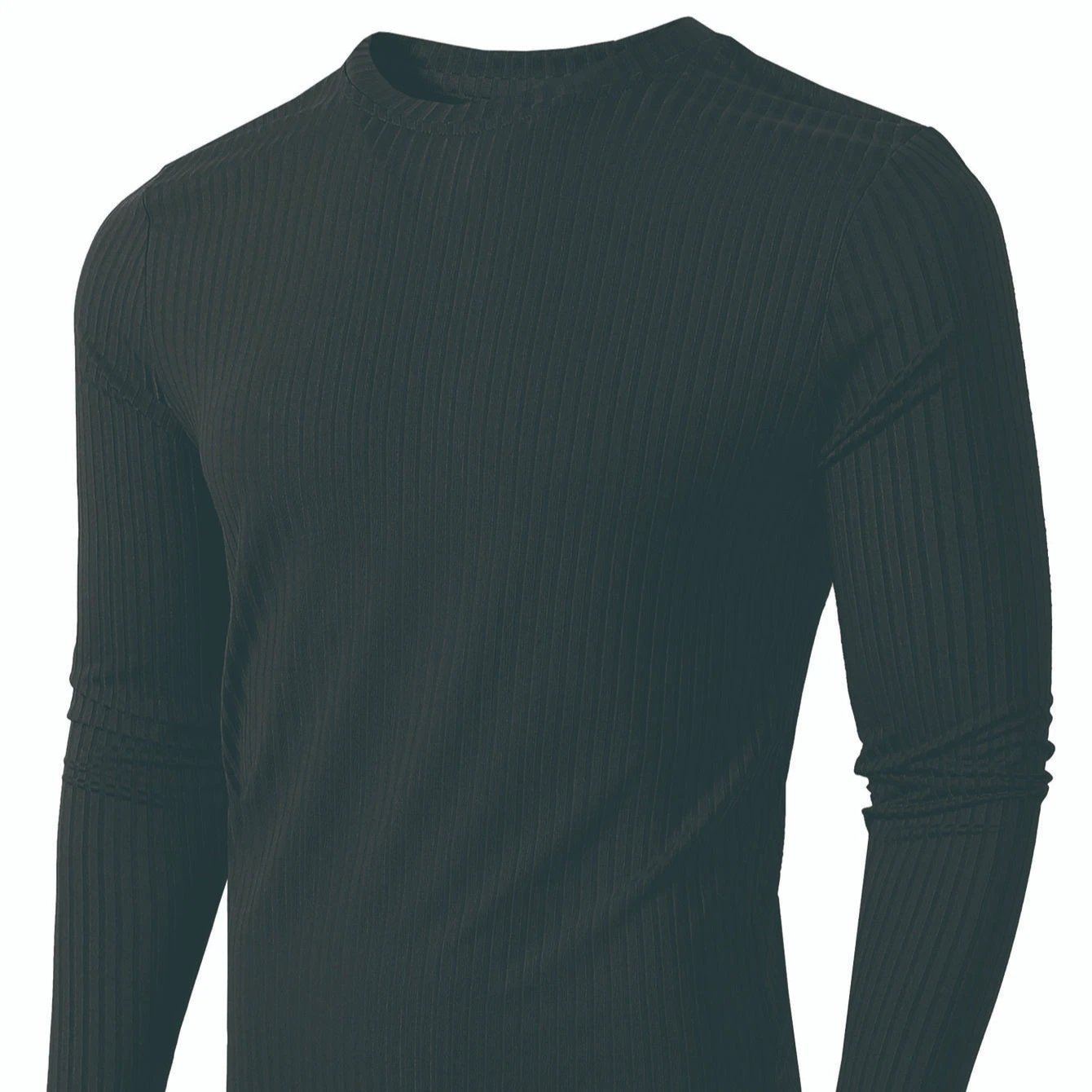 Men's Striped Fabric High Elastic Breathability Long Sleeve Shirt by GJG Denim