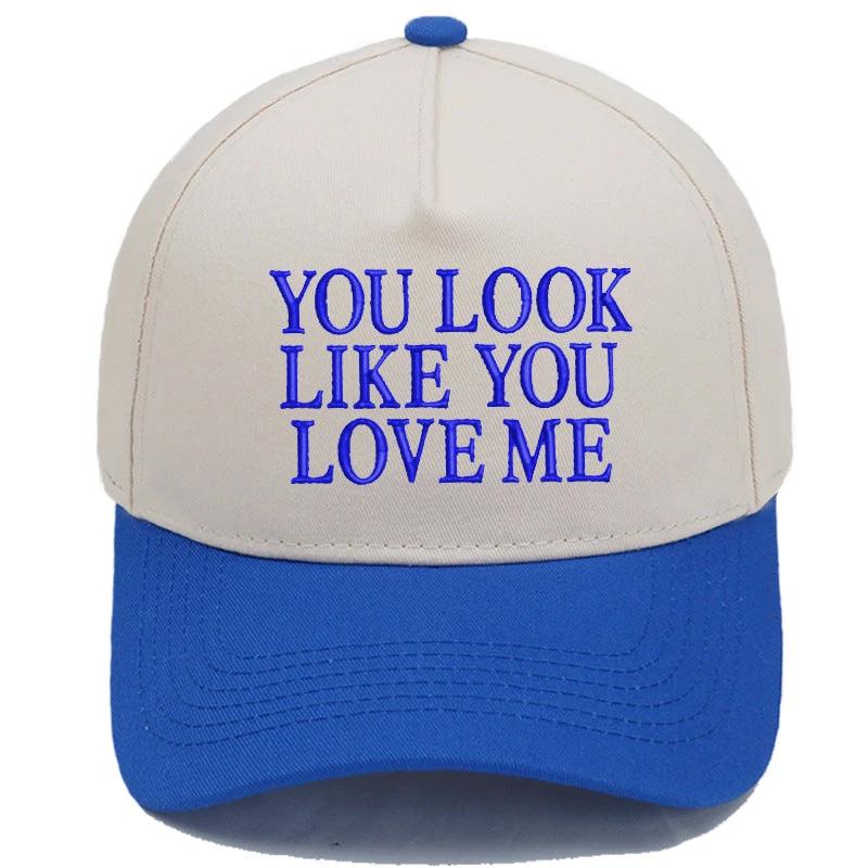 Embroidered Color-Block Casual Baseball Cap For Men by GJG Denim