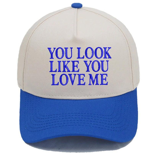 Embroidered Color-Block Casual Baseball Cap For Men by GJG Denim