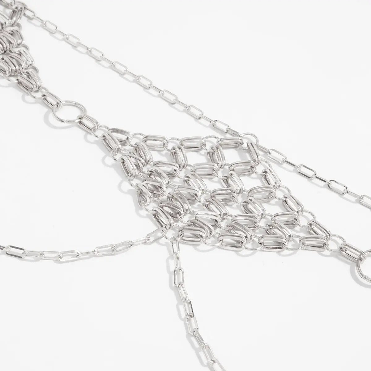 Retro Metal Diamond Woven Waist Chain by GJG Denim