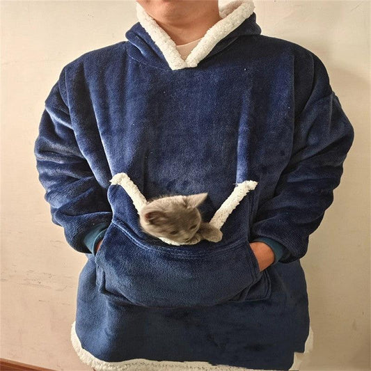 Men's Lazy Pajamas Pullover TV Blanket by GJG Denim