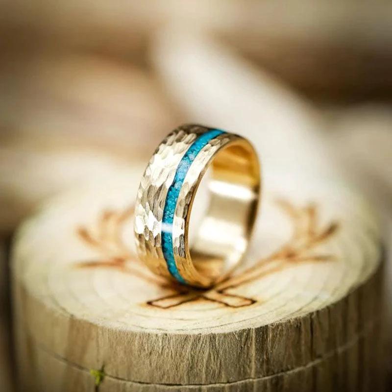 Cloisonne Enamel Cut Craft Ring For Men by GJG Denim