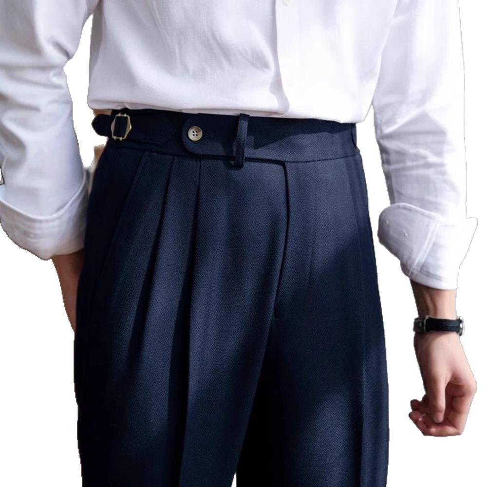 Men's British Style Business Casual Pants by GJG Denim