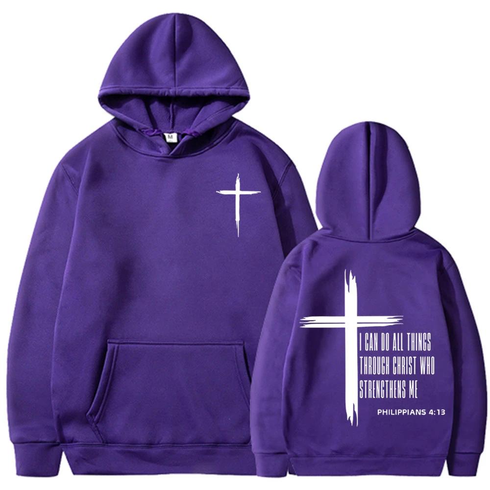 Men's "I Can Do All Things Through Christ" Hoodie by GJG Denim