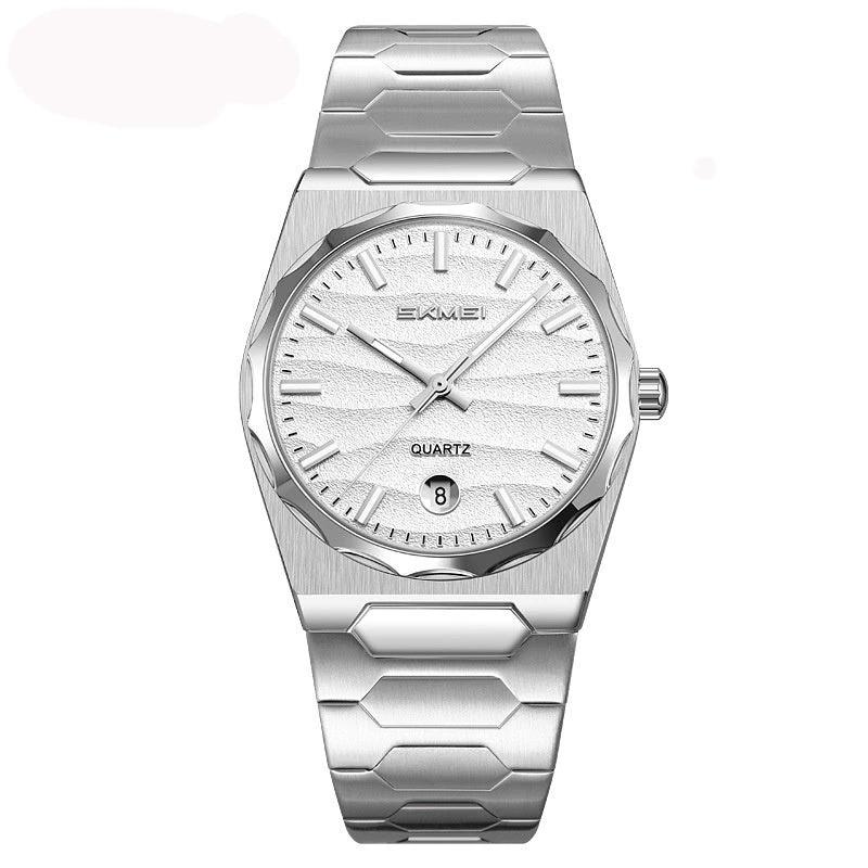 Men's Watch With A Steel Band Calendar Function by GJG Denim