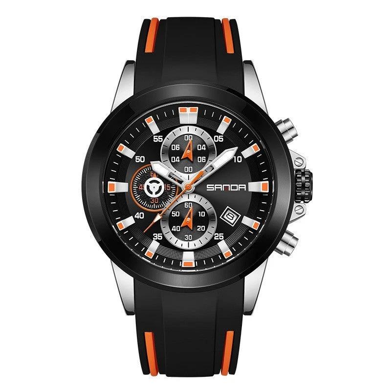 Men's Calendar Business Quartz Watch by GJG Denim