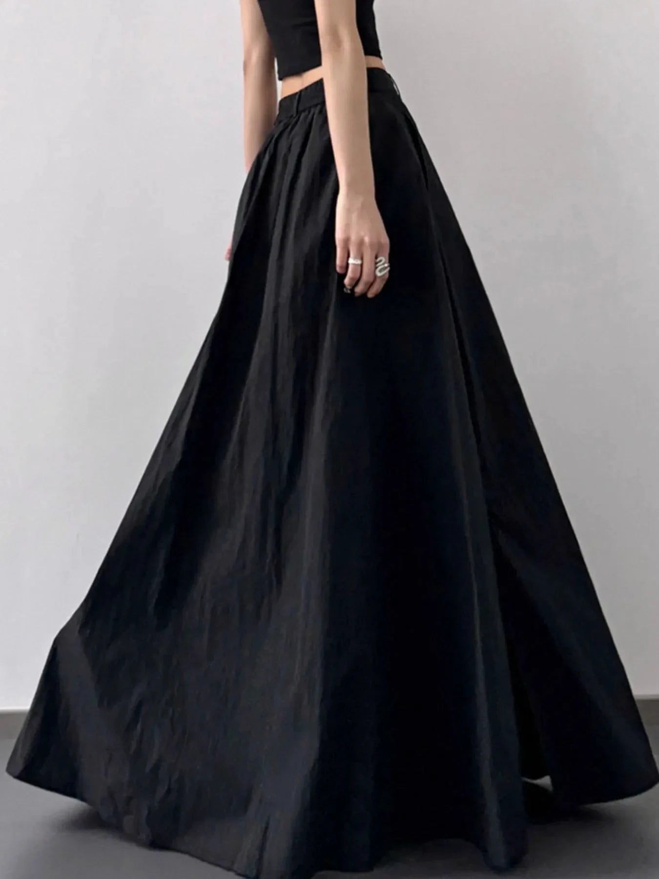 High Waist Slit Maxi Skirt by Lady Ros