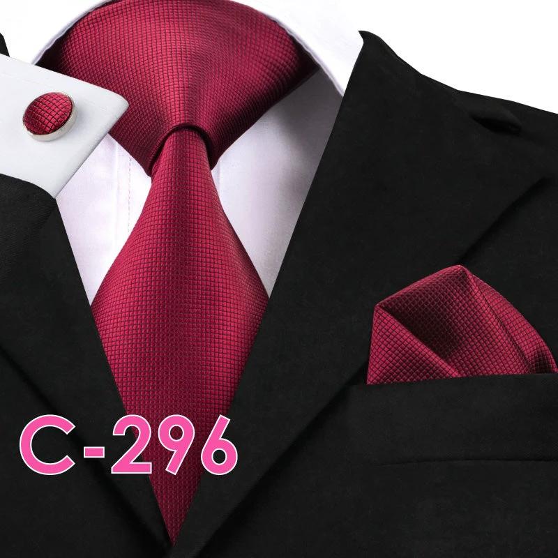 Solid Color Ribbed Collar Tie Set for Men by GJG Denim