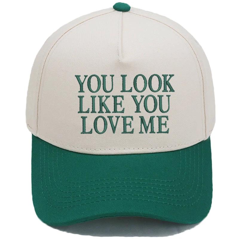 Embroidered Color-Block Casual Baseball Cap For Men by GJG Denim