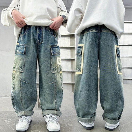 Children's Wear Boys Spring Clothing Pants Straight by GJG Denim