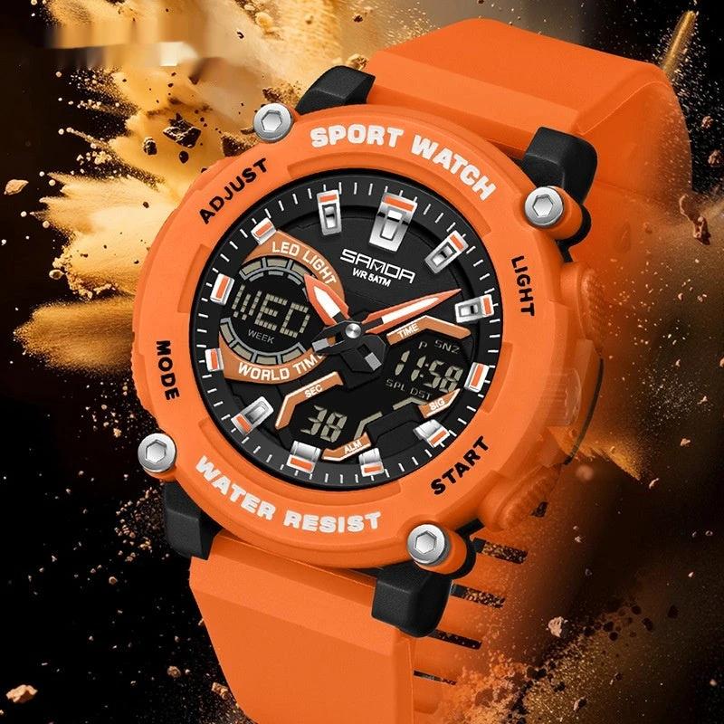 Men's Dual-display Luminous Chronograph Watch For Hiking by GJG Denim