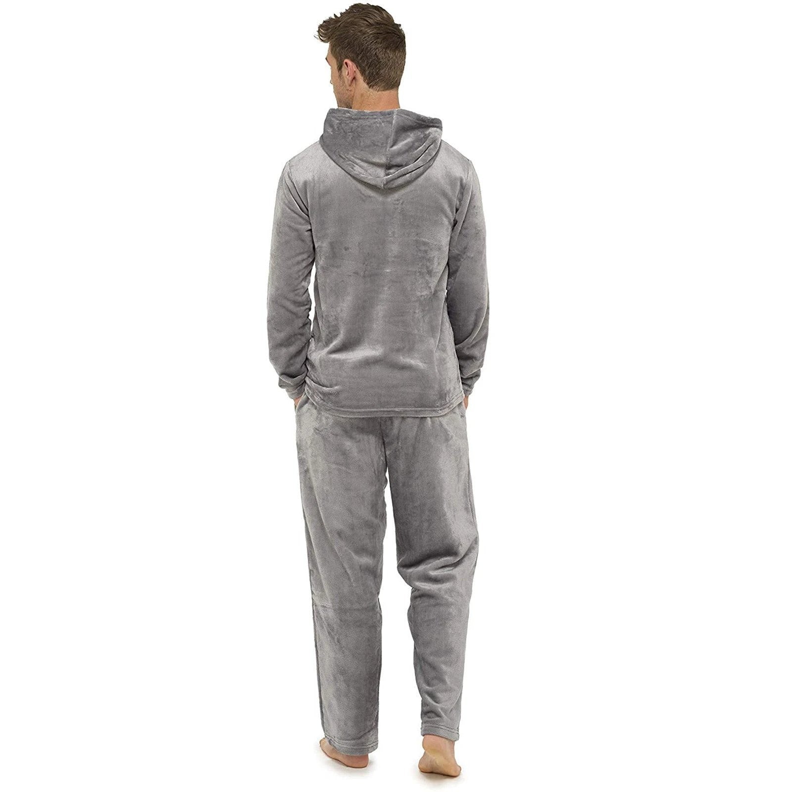 Flannel Grey Simple Men's Pajamas by GJG Denim