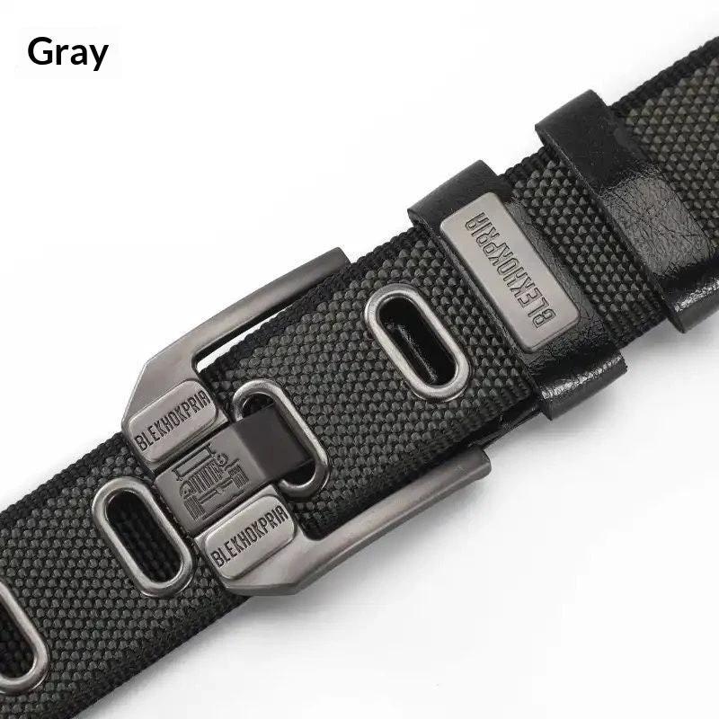 Men's Double-sided Canvas Outdoor Casual Belt With Alloy Pin Buckle by GJG Denim