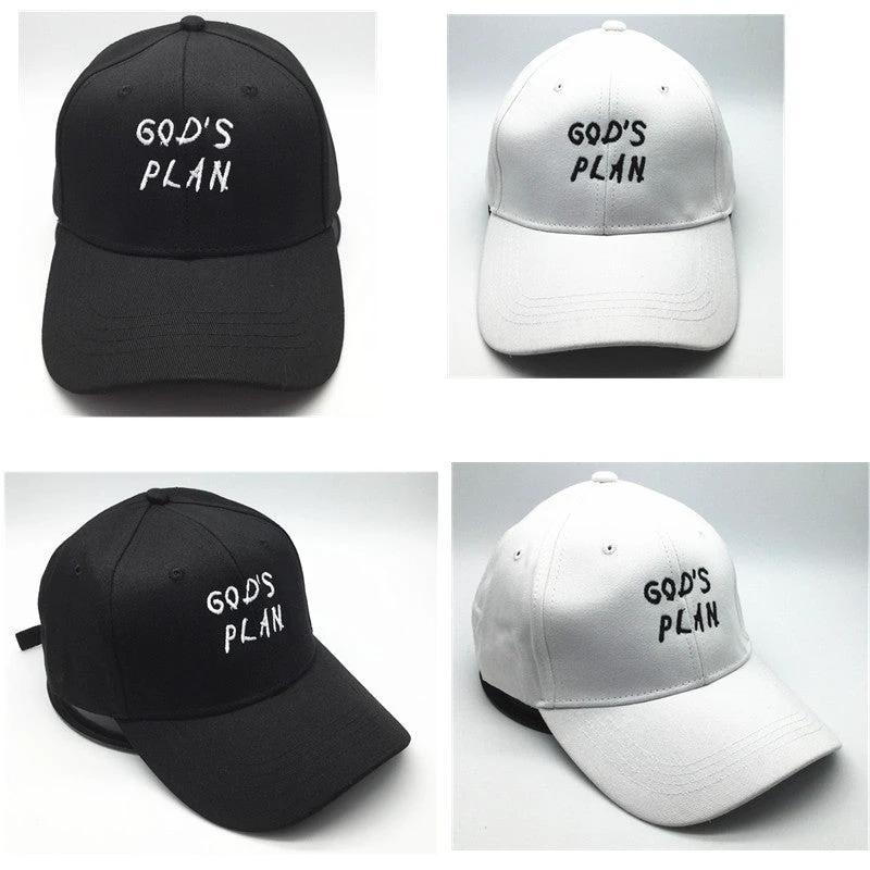 "God's Plan" Sunshade Letter Baseball Duckbill Cap by GJG Denim