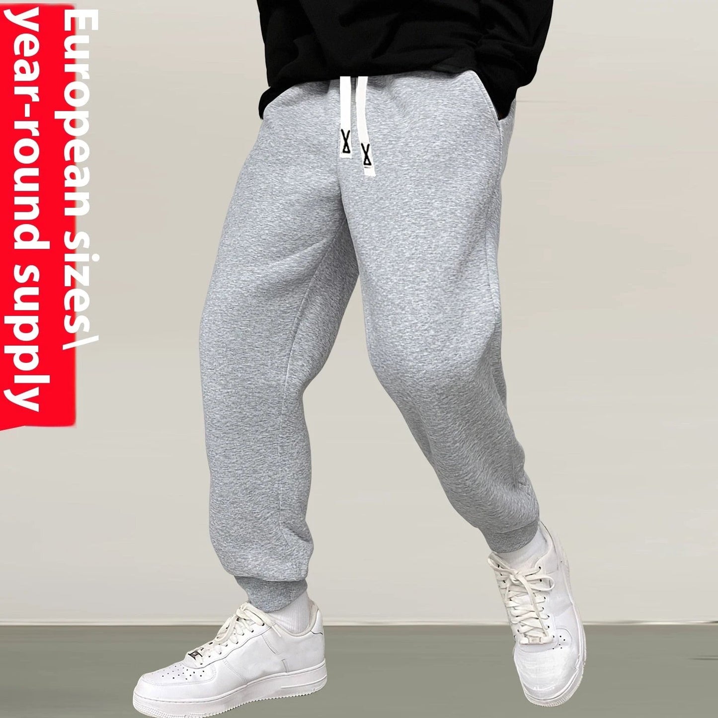 Men's Loose Ankle-tied Sweatpants by GJG Denim