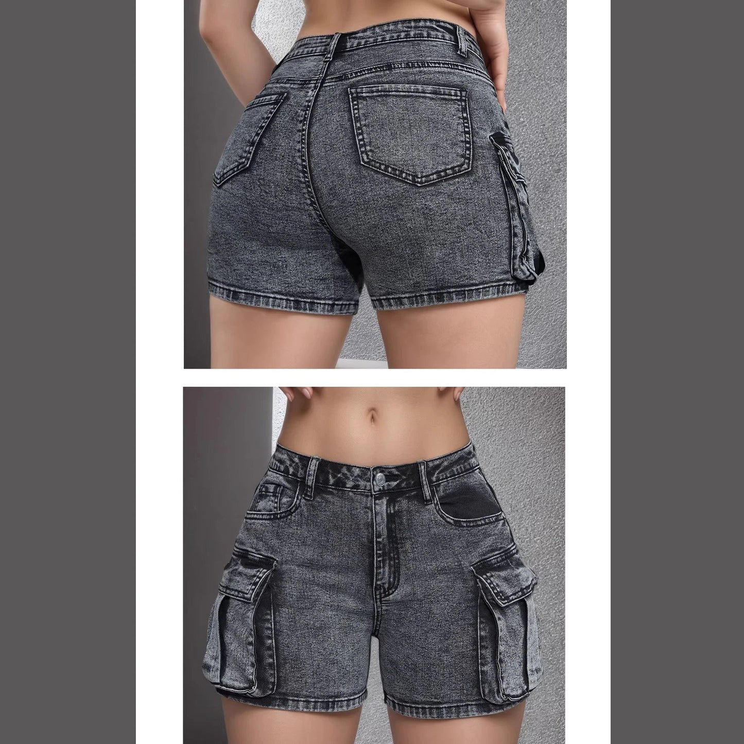 Womens Non-stretch Denim Shorts by GJG Denim