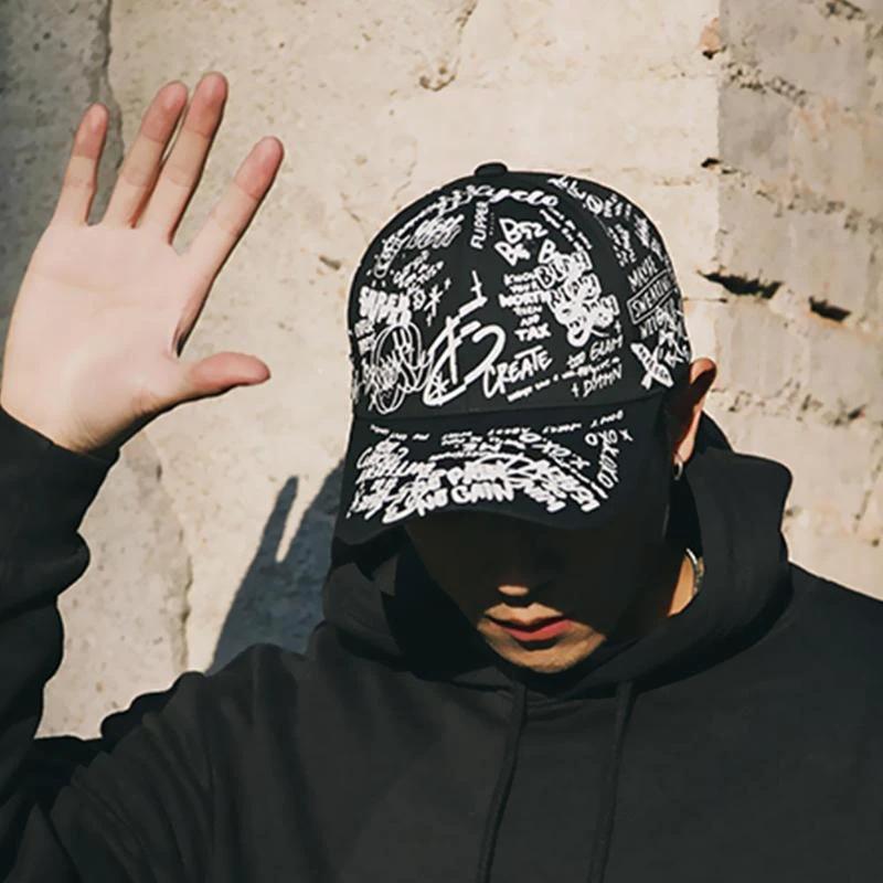 Men's Graffiti Baseball Cap by GJG Denim