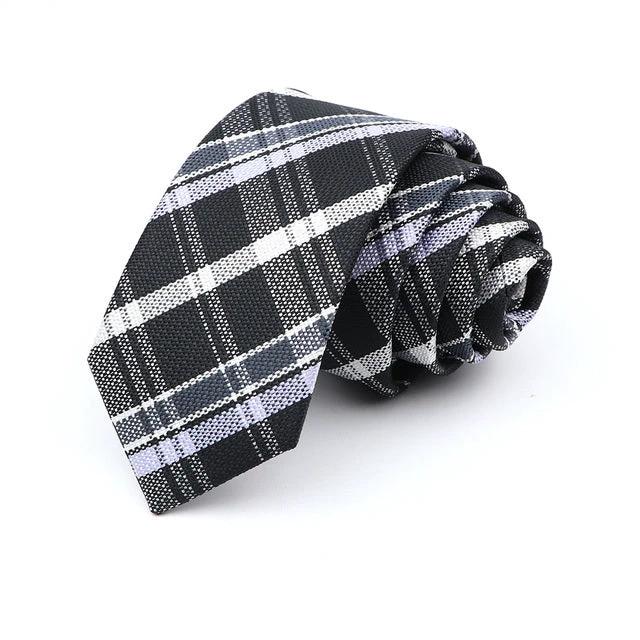 Men's 6cm Casual Ties Skinny Tie Fashion Polyester Plaid by GJG Denim
