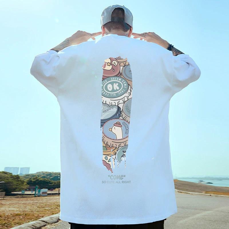 Men's Oversized Loose-fit Short-sleeve Shirt by GJG Denim