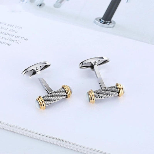 Men's Stainless Steel Cufflink by GJG Denim