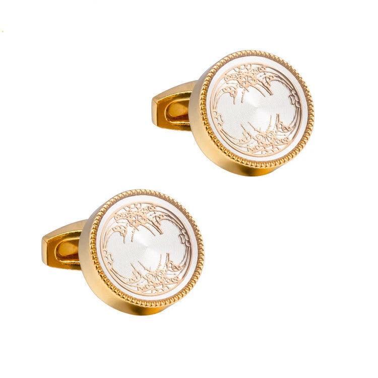 Men's Round CD Enamel Cufflinks by GJG Denim