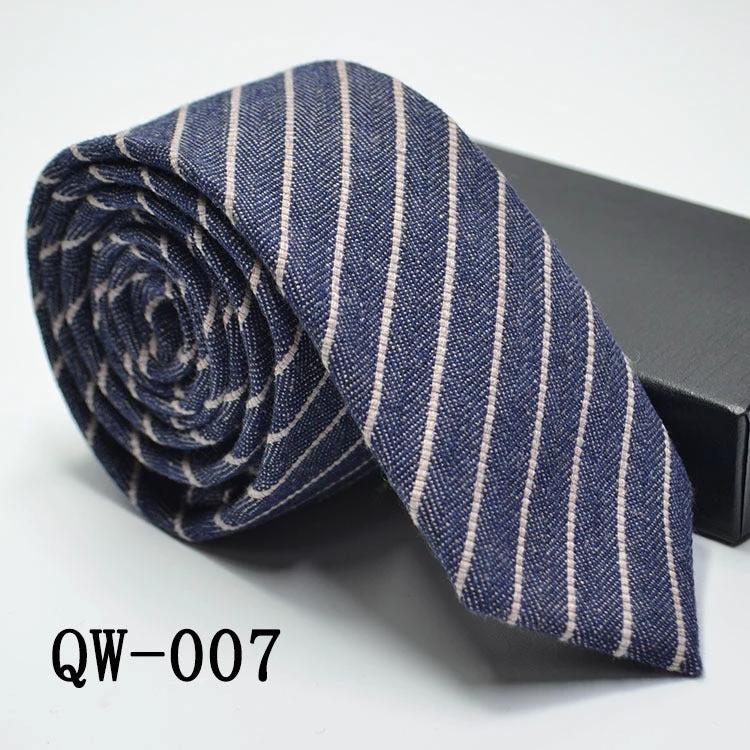 Men's Super Narrow Wool-like Elegant Tie by GJG Denim