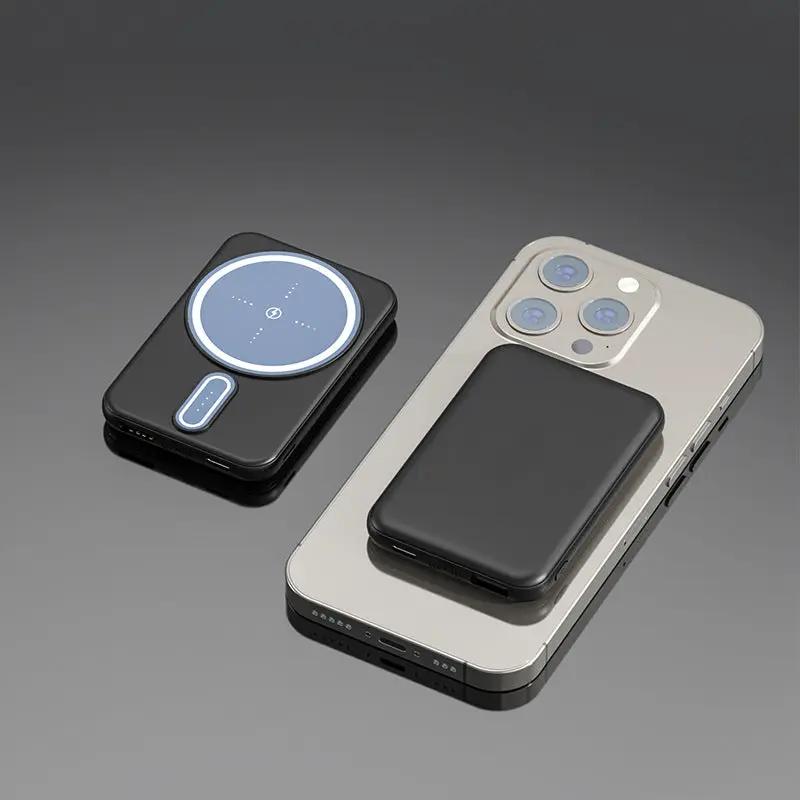 Magnetic Suction Charging Bank Wireless Charging Bank Mobile Power Supply by GJG Denim