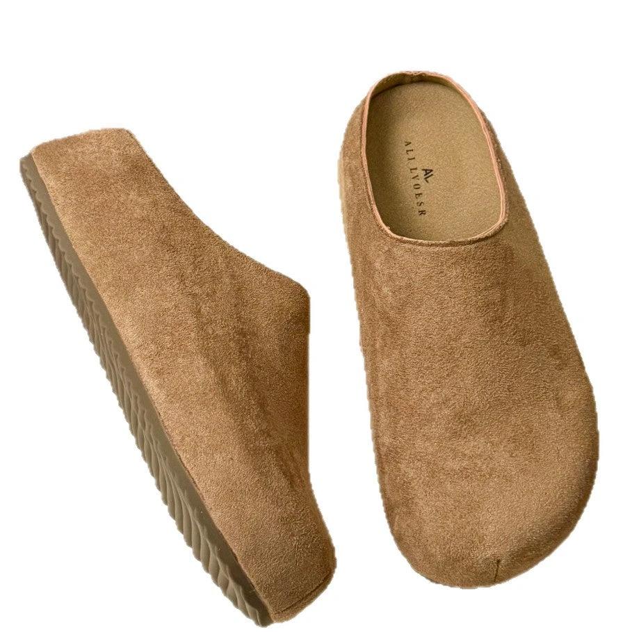 French-style Closed-toe Half-slippers For Women Suitable For Outdoor Wear by GJG Denim