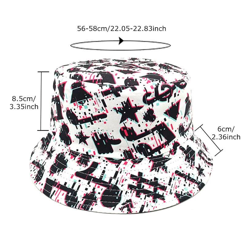 Musical Note Pattern Printing Bucket Hat by GJG Denim