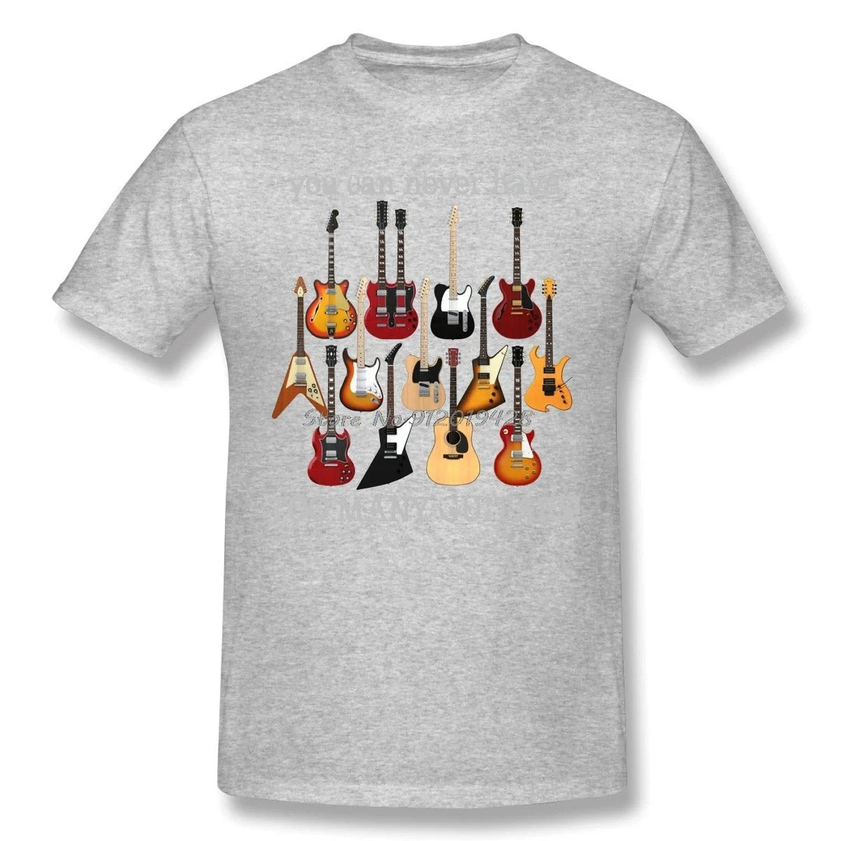 Men's Electric Guitar Cotton T-shirt by GJG Denim