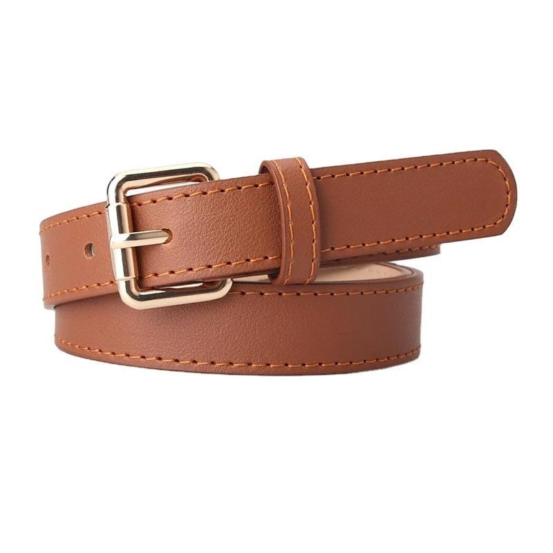 Women's Simple Pu Korean Style All-matching Trendy Fashion Belt by GJG Denim