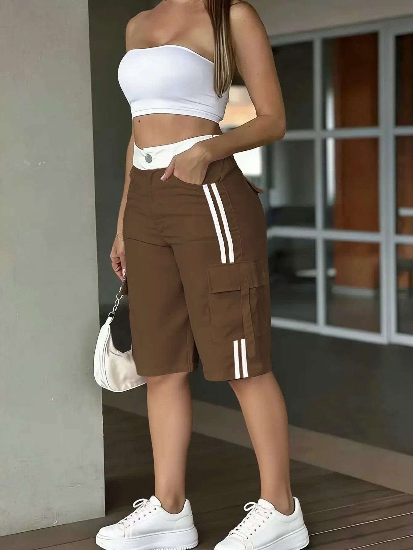 Casual European And American-style Womens High-waisted Pants by GJG Denim