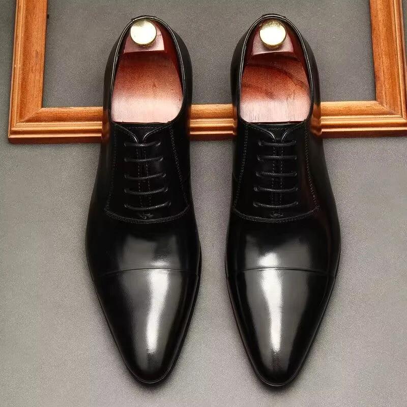Lace-up Business Formal Shoes For Men by GJG Denim