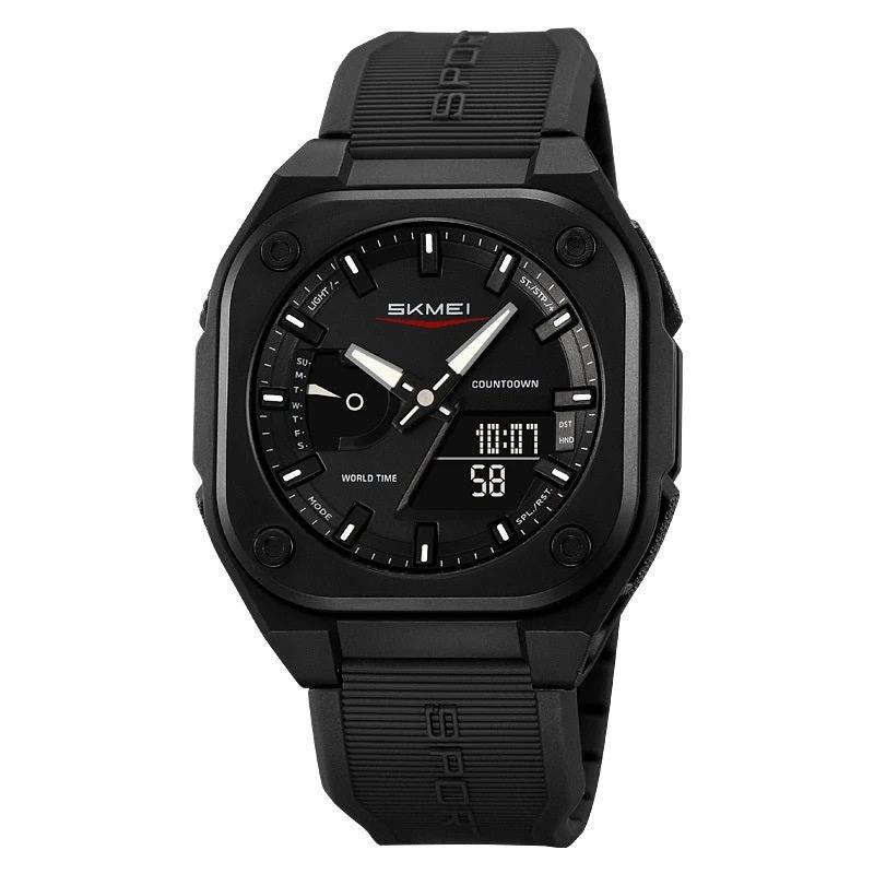Double Inserts Luminous Waterproof Multifunctional Electronic Watch Outdoor by GJG Denim