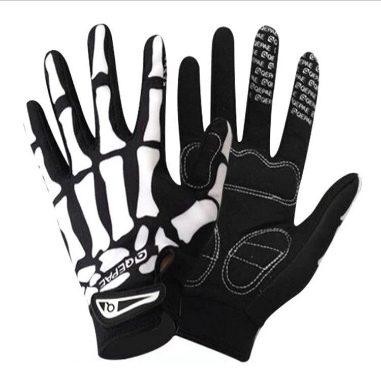 Sports Outdoor Full Finger Skull Riding Gloves For Men by GJG Denim