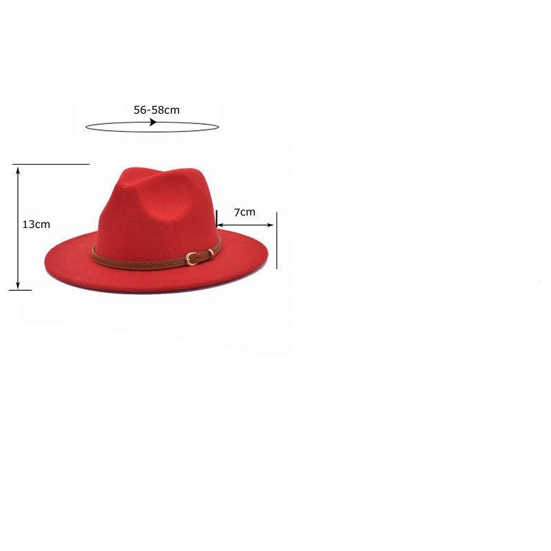 Men's Wool Double-sided Color Matching Jazz Hat by GJG Denim
