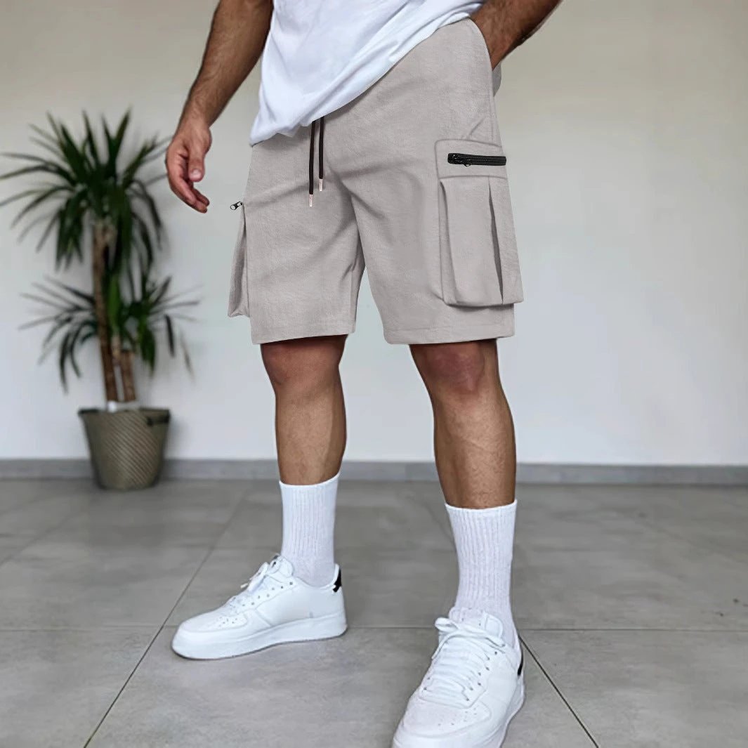 Outdoor Multi-Pocket Workwear Shorts by GJG Denim