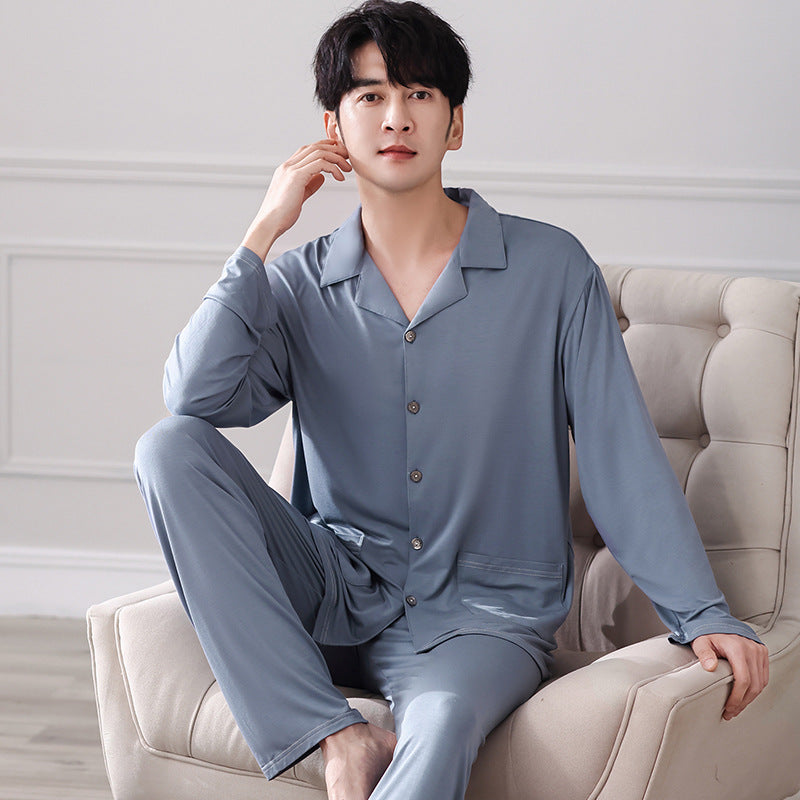 Men's Long Sleeve Casual Pajamas by GJG Denim