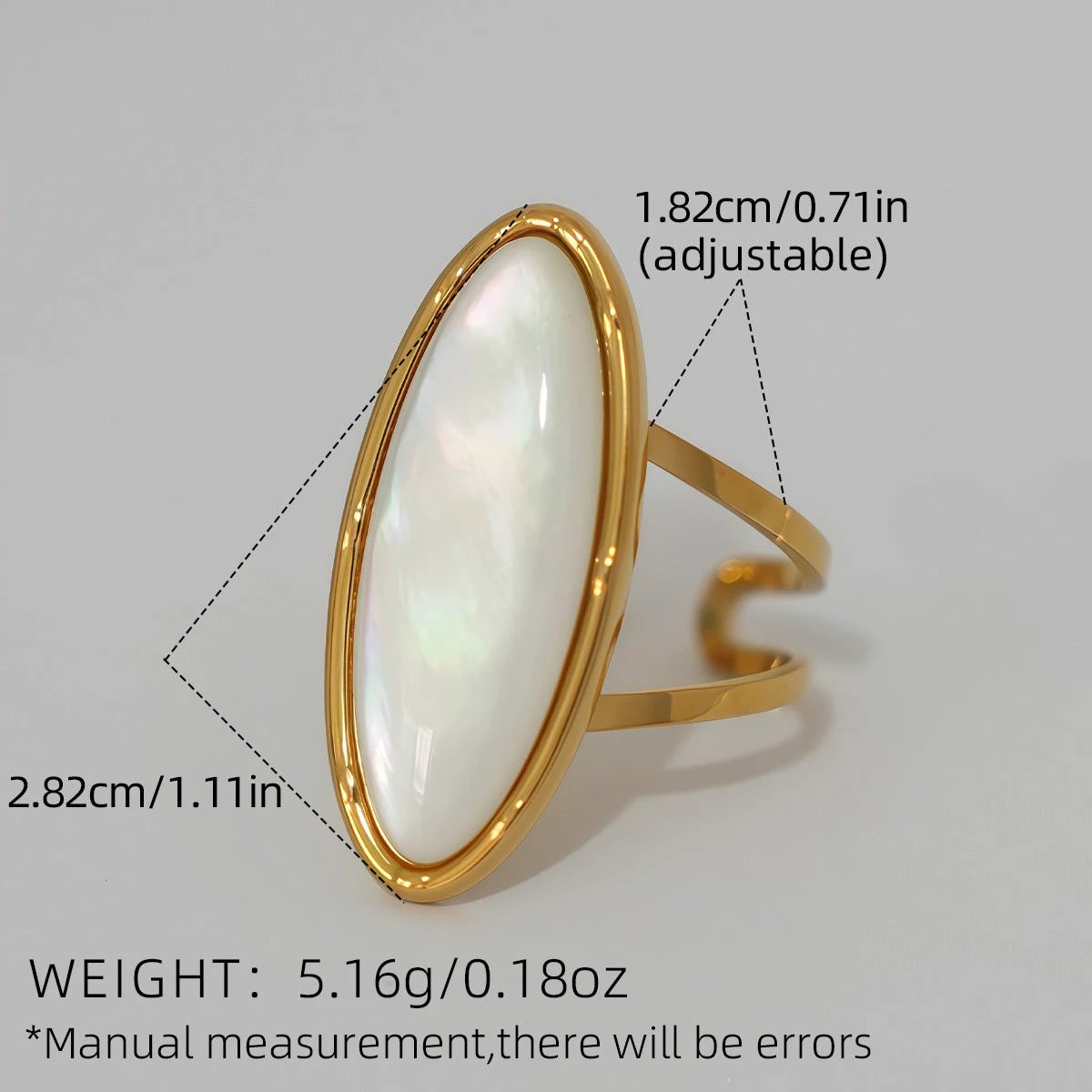Summer Minimalist Stylish Stainless Steel Shell Ring by GJG Denim