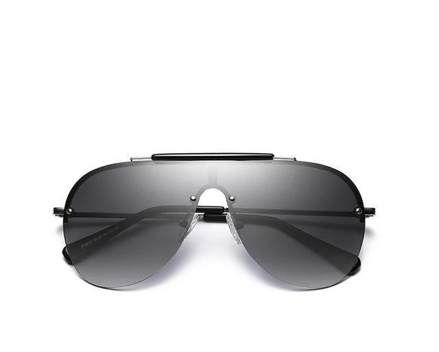 Fashion One-Piece Large Frame Aviator Men's Sunglasses by GJG Denim