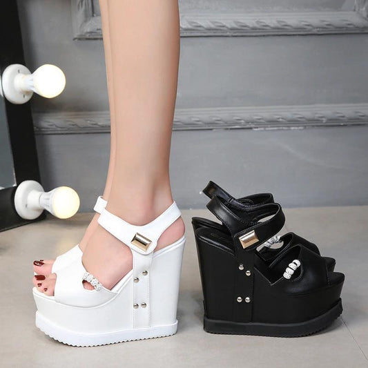 Platform Wedge Sandals by GJG Denim