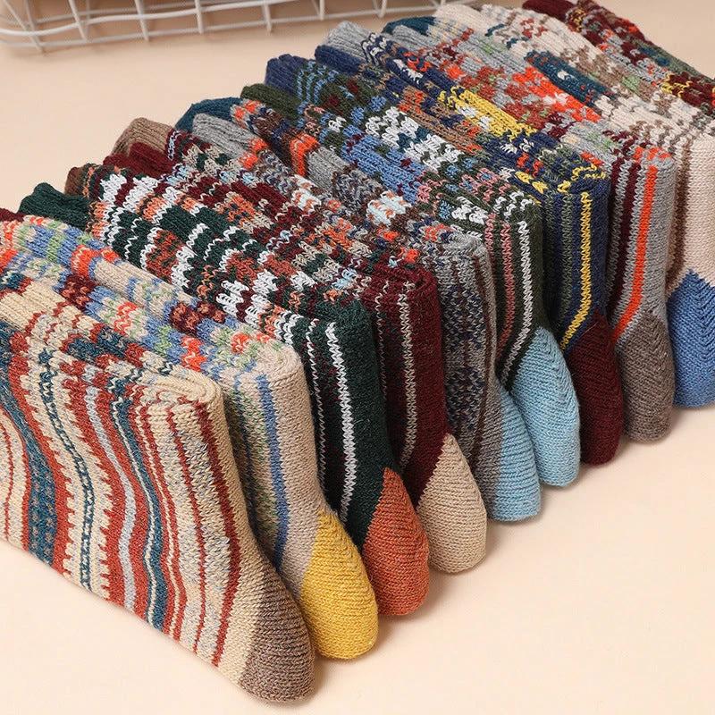 Men's 5-10 Pairs Retro Thick Socks by GJG Denim