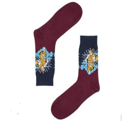 Mid Length Casual Versatile Cotton Men's Socks by GJG Denim