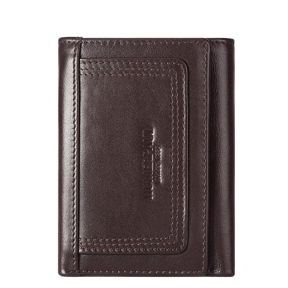 Multi-slot Men's Zipper Wallet Genuine Leather Multi-color by GJG Denim