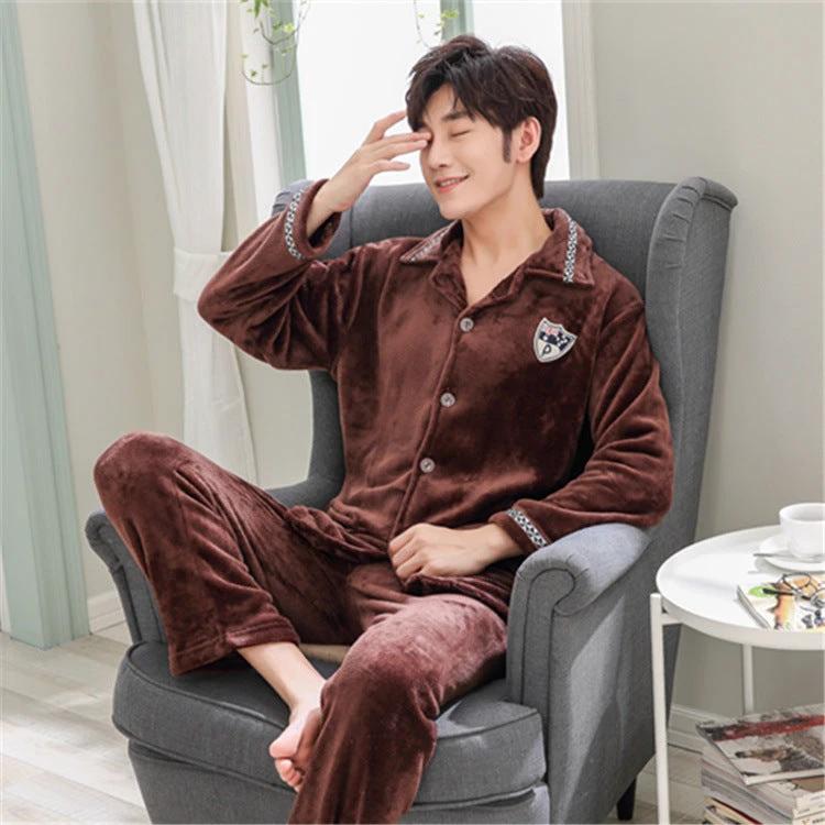 Men's Warm Casual Pajamas by GJG Denim