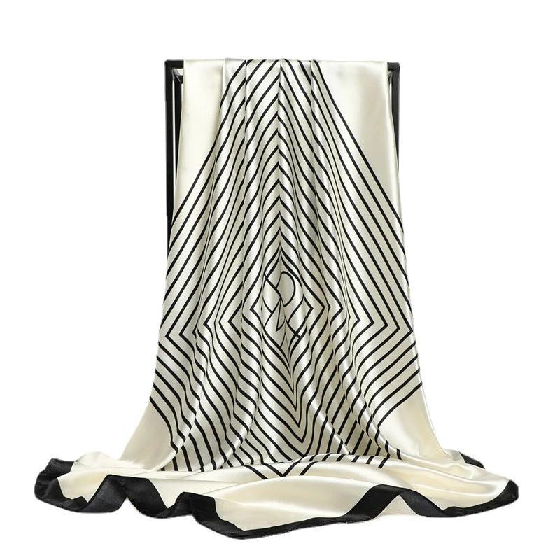 Nordic-striped Silk Scarf Same Style As The Influencers by GJG Denim