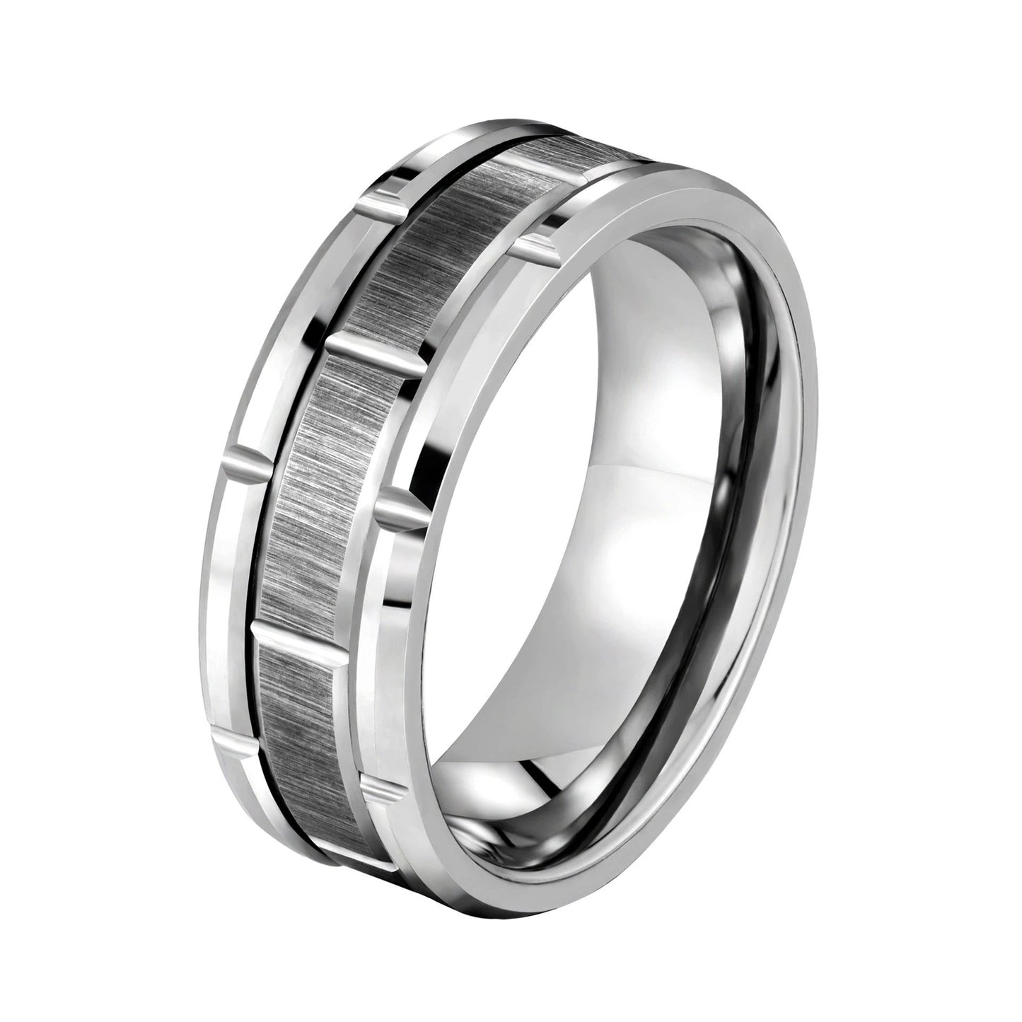 Fashionable Minimalist And Trendy Tungsten Steel Ring For Men by GJG Denim