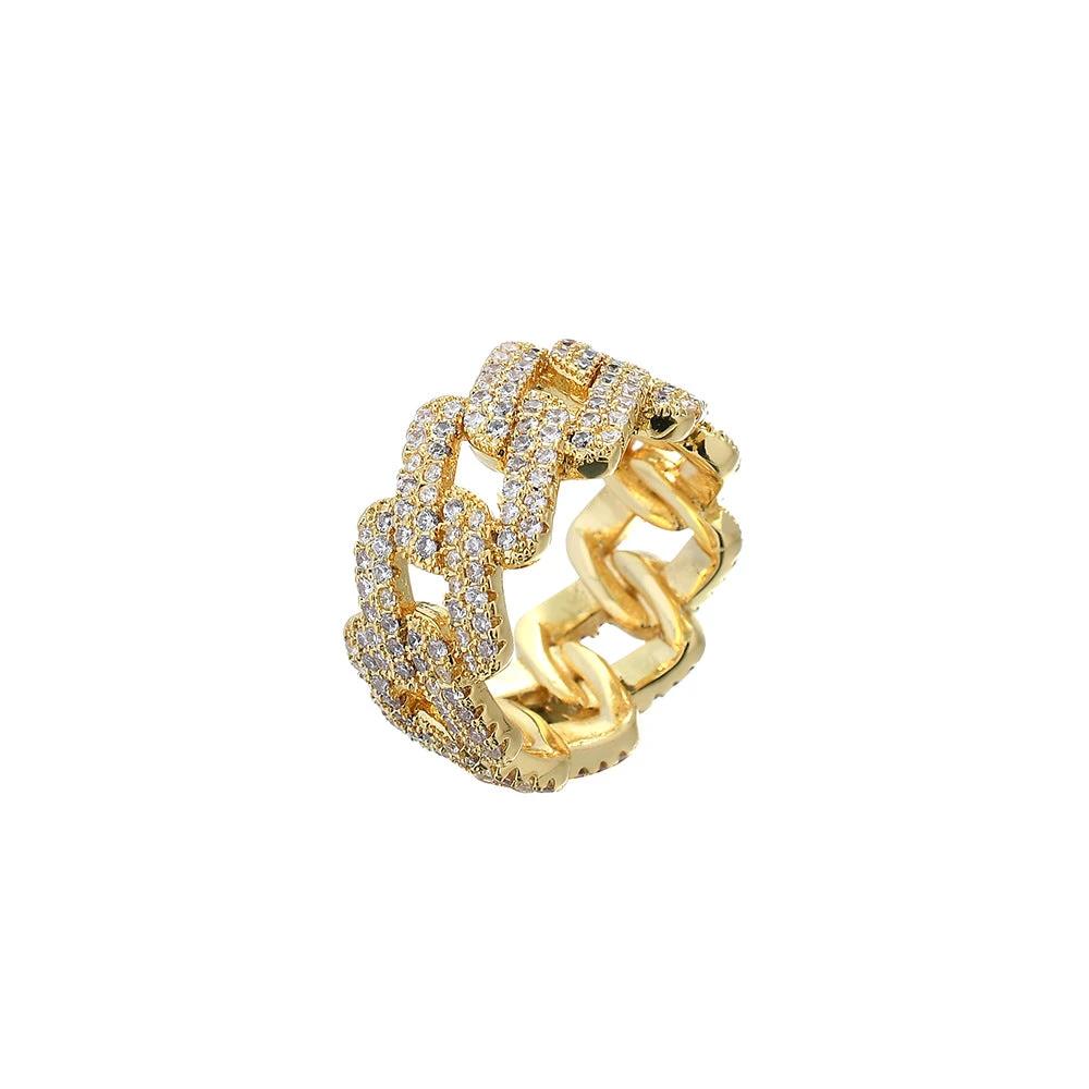 Full Zirconia Cuban Ring For Men by GJG Denim