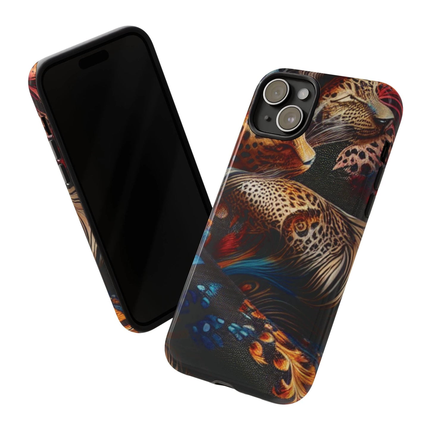 Stylish Tough Phone Case with Elegant Black and Gold Design by Printify