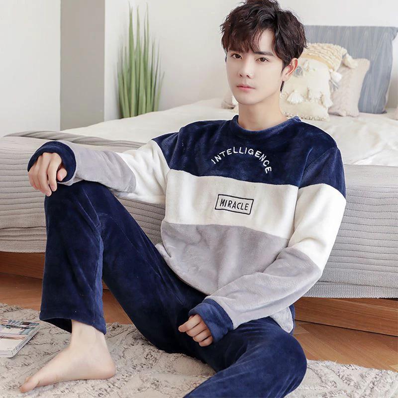 Men's Pajamas Thick Fleece Pajamas by GJG Denim
